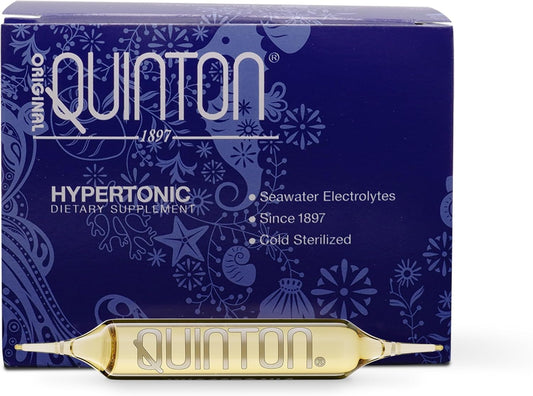 Quicksilver Scientific Quinton hypertonic ampoules front view for convenient sea-mineral hydration