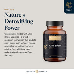 Quicksilver Ultra Binder showcases bentonite clay binding diverse toxins.