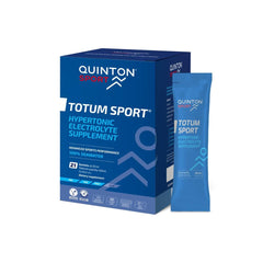 Quicksilver Totum Sport drinkable sachet being poured for hydration on the go.