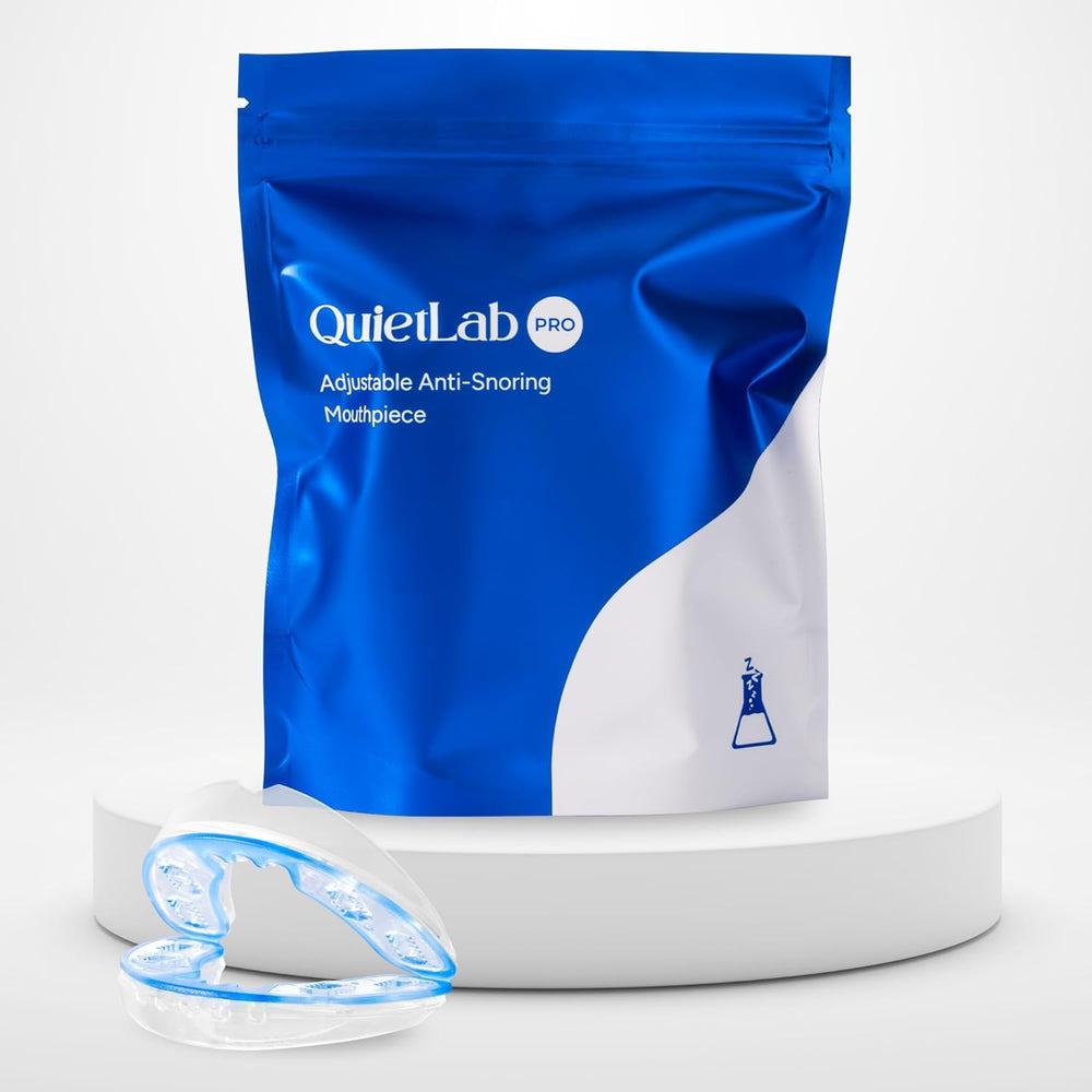 QuietLab Pro front view of the slim anti-snoring mouthpiece for nightly wear