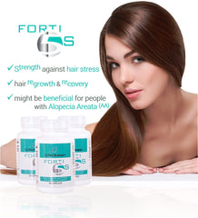 Forti5-S capsules arranged for daily hair health and antioxidant delivery