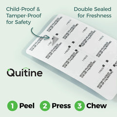Quitine 30-day guarantee; risk-free trial supports your quit journey.