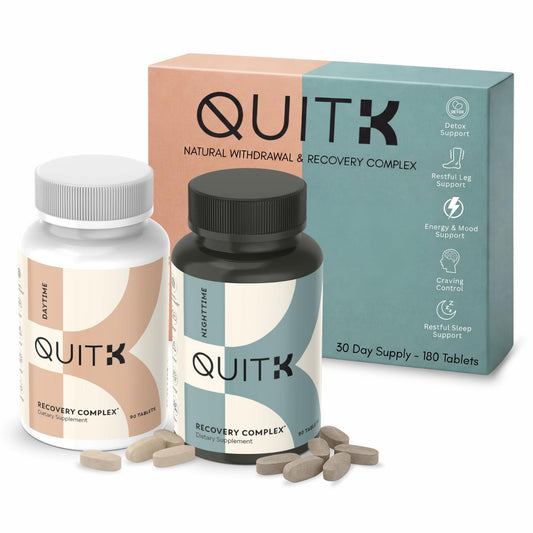 QuitK Recovery Daytime tablets for steady energy and focus