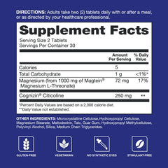 Qunol Brain Health Focus Plus packaging front signaling magnesium and citicoline benefits