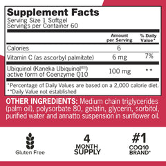 Qunol Mega Ubiquinol CoQ10 softgels closeup emphasizes easy swallowing