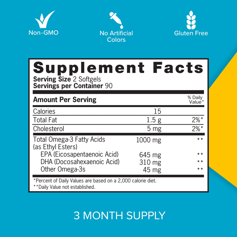 Qunol Omega-3 1000mg mini softgels close-up for easy swallowing