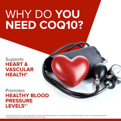 Qunol Ultra CoQ10 packaging box emphasizing water- and fat-soluble formula.