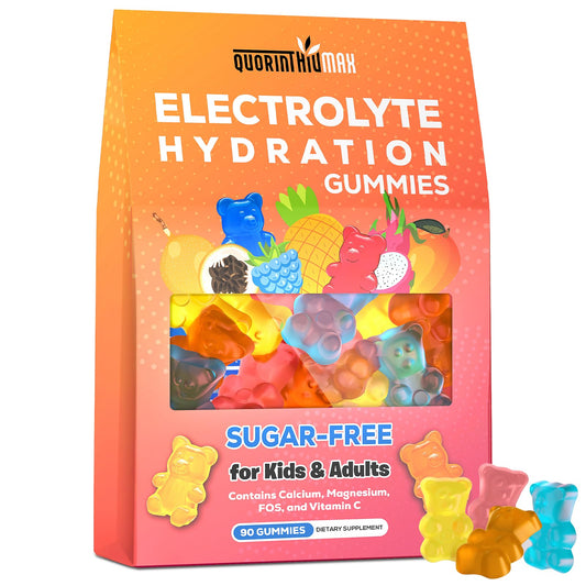 Quorinthiumax blue raspberry electrolyte gummies for quick hydration during workouts