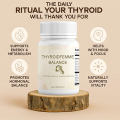 QUZOYU Thyroidfemme Balance capsules close-up for daily energy support