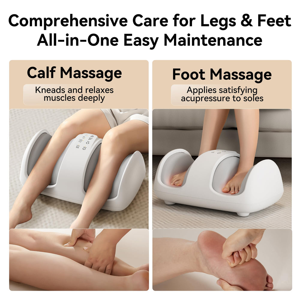 QXC massager with red light therapy aiding circulation and relaxation