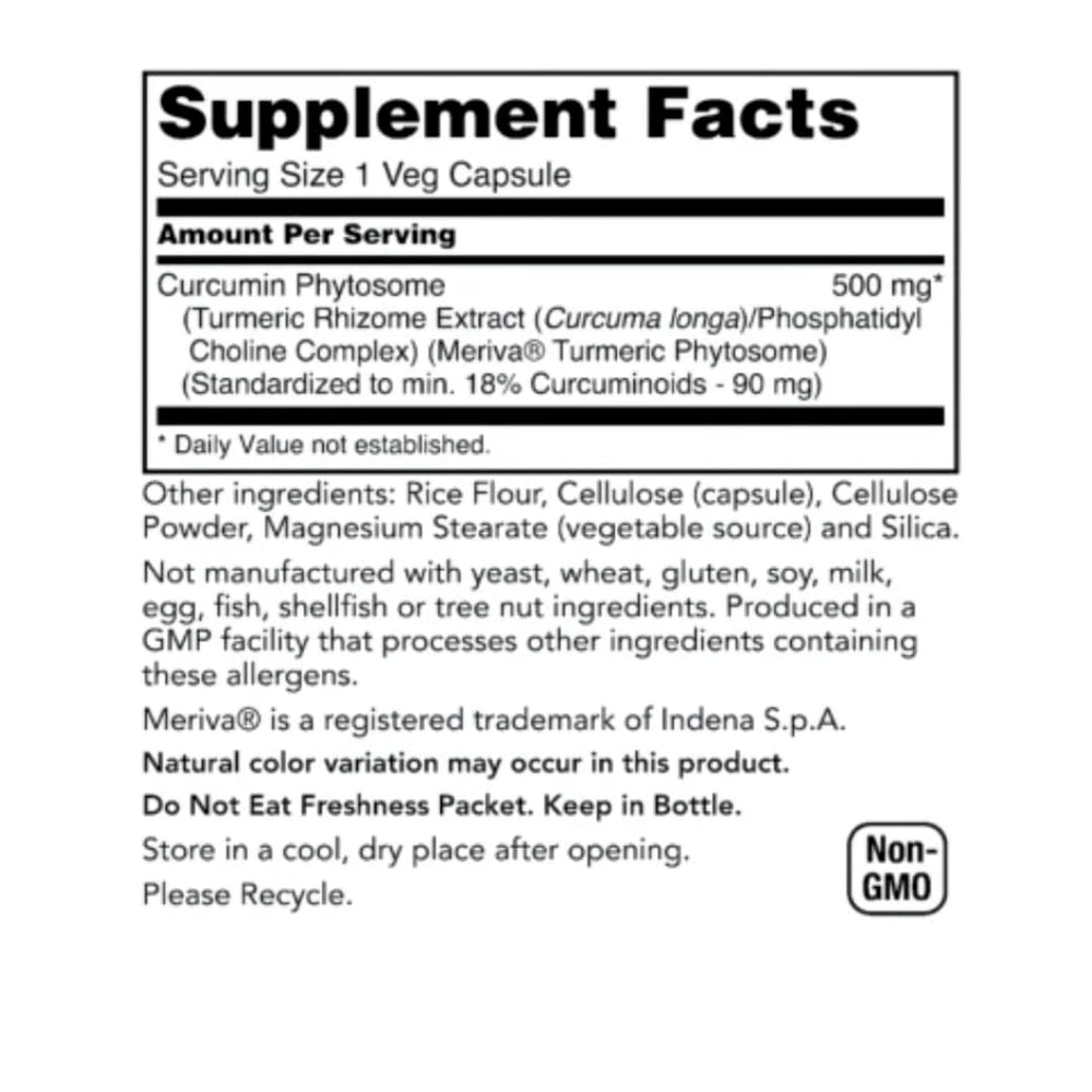 Vegan-friendly label on Rachelstea Pro Curcumin Phytosome indicates plant-based ingredients.