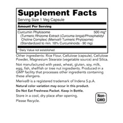 Vegan-friendly label on Rachelstea Pro Curcumin Phytosome indicates plant-based ingredients.