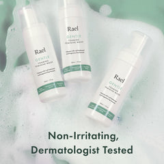 Clean ingredients label for Rael unscented foaming cleanser.