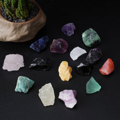 Rahato citrine and sodalite provide color variety for education and crystal study.
