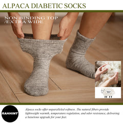 Rahhint Alpaca Wool Socks Seamless Toe for irritation-free wear
