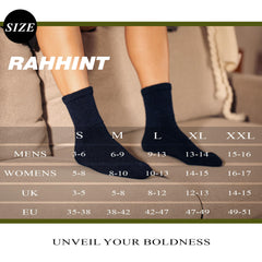 Rahhint Alpaca-wool Diabetic Socks warm thick blue design for cold days.