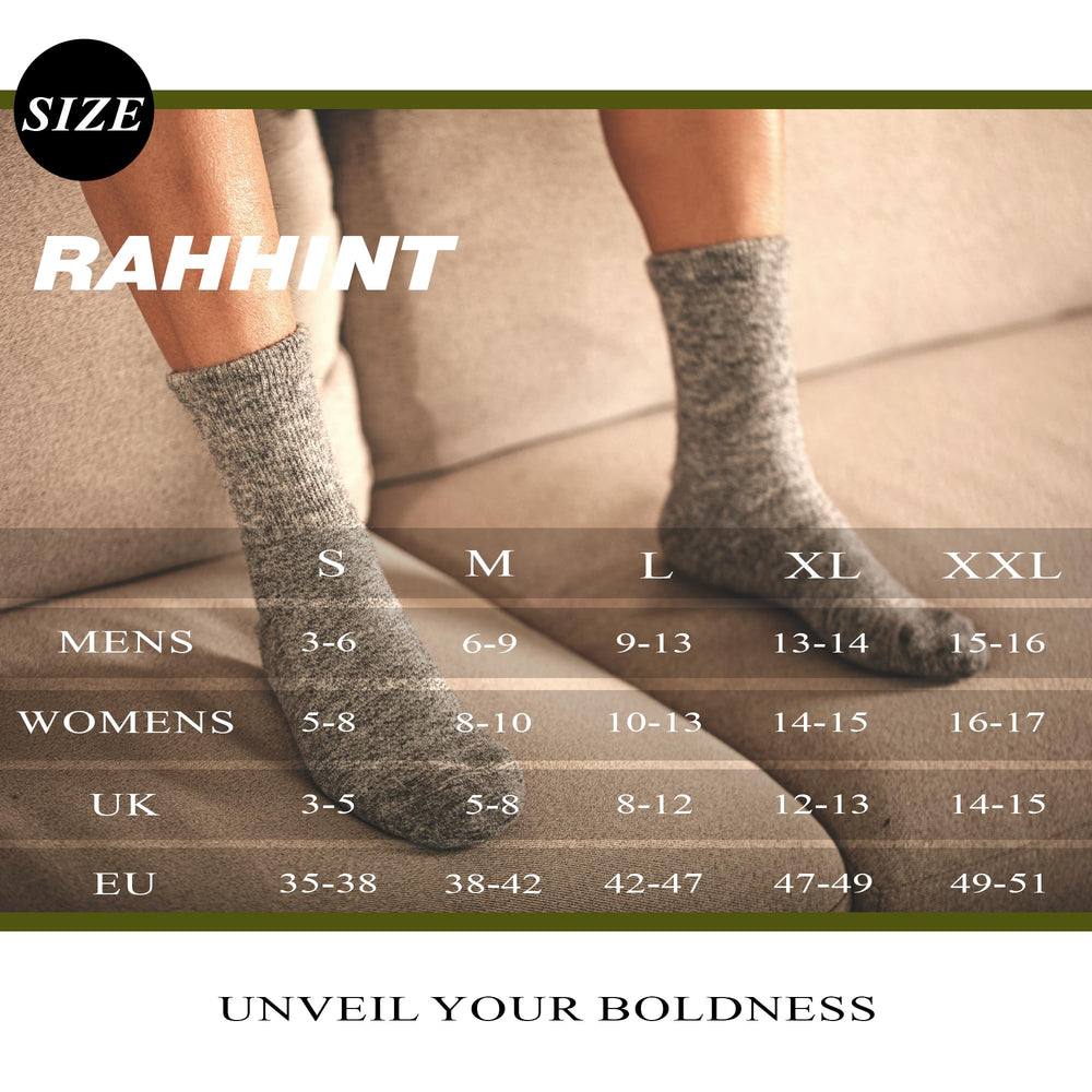 Rahhint Alpaca Wool Diabetic Socks winter warmth in cold weather.