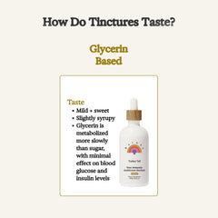 Rainbo Turkey Tail tincture glycerin base visible, ideal for easy drink mixing.