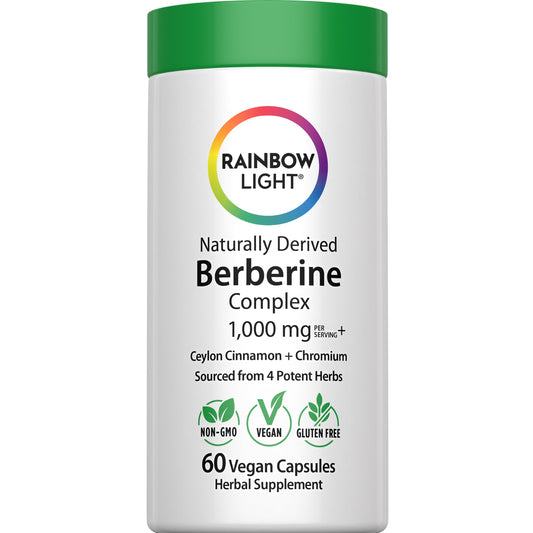 Rainbow Light berberine bottle with capsules for daily wellness support