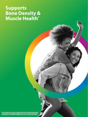 Rainbow Light Calcium Complex bottle with daily-dose guidance supporting routine bone and muscle health