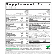 Rainbow Light Postnatal Multivitamin label closeup highlighting lutein and immune-friendly nutrients.
