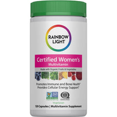 Rainbow Light Women's Multivitamin bottle front view for daily energy support