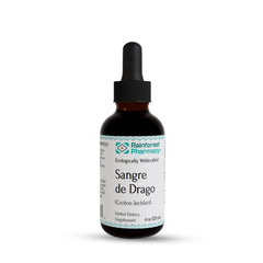 Rainforest Pharmacy Sangre de Drago bottle with dropper for easy daily use.