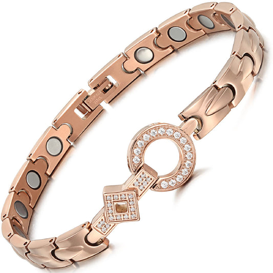 RainSo Elegant titanium steel magnetic bracelet stylish daily wear with powerful magnets
