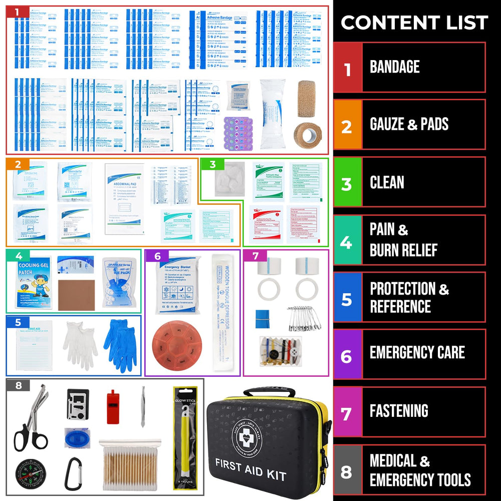 Raismile 410-piece portable kit ideal for home, car, and outdoors.