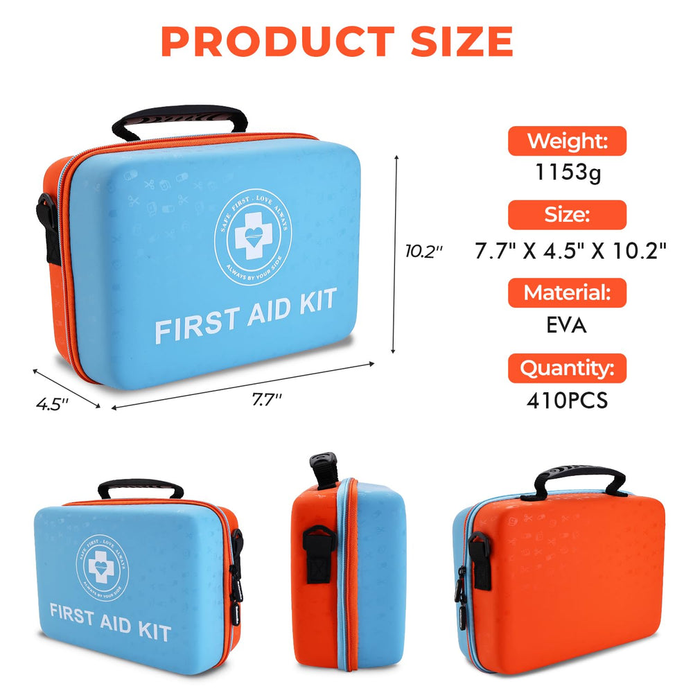 Raismile kit with fluorescent interior coating to spot items quickly.