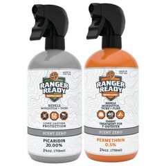 Ranger Ready P2Pak body spray bottle with 20% Picaridin for tick and mosquito protection.