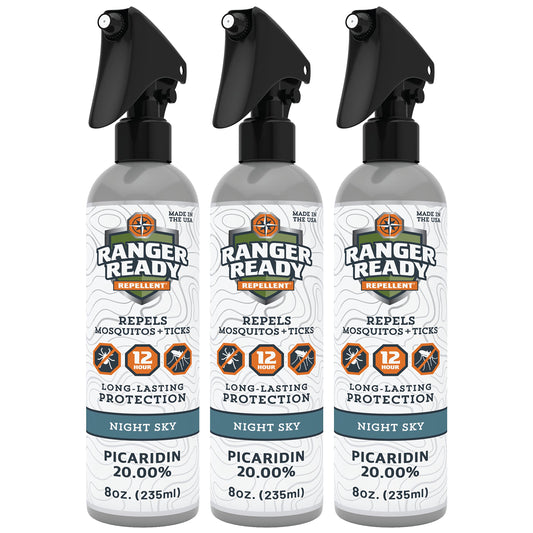 Ranger Ready Picaridin 20% bottle delivering long-lasting protection for skin and gear.