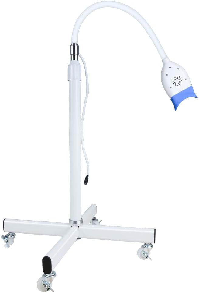 Rasamer 36W mobile 10 LED blue lamp side view showing adjustable height