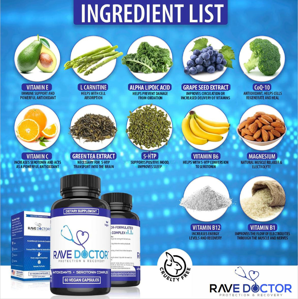 Close up of ingredients showing immune supporting antioxidants