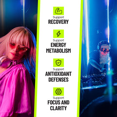 Nighttime routine scene with Ravemedy Rave suggesting winding down