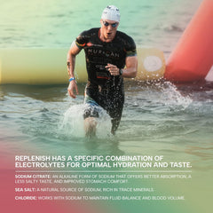 Athlete using RAW Replenish during training for fluid balance.