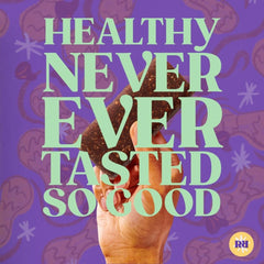 Raw Rev Glo vegan bar on kitchen counter ready for a post-workout bite