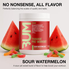 RAW Thavage Sour Watermelon dissolves easily in water for a refreshing energy boost.