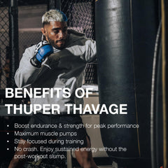 RAW Thuper Thavage 6 Peat label close-up highlighting ingredients and clean formula.