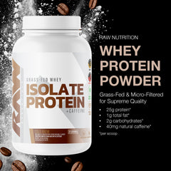 RAW Whey Isolate Cold Brew pour ready-to-mix for a pre-workout boost