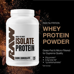 Close-up of RAW Whey Isolate powder texture for easy blending