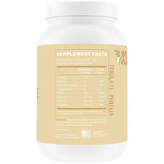 RAW Whey Isolate Vanilla Oatmeal Cookie scoop demonstrates easy-measure servings