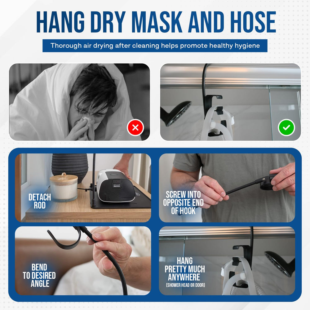 RawRock CPAP cleaning steps image showing mild soap usage