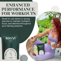 Rayvi natural ingredients with strawberries and coconut water for clean hydration