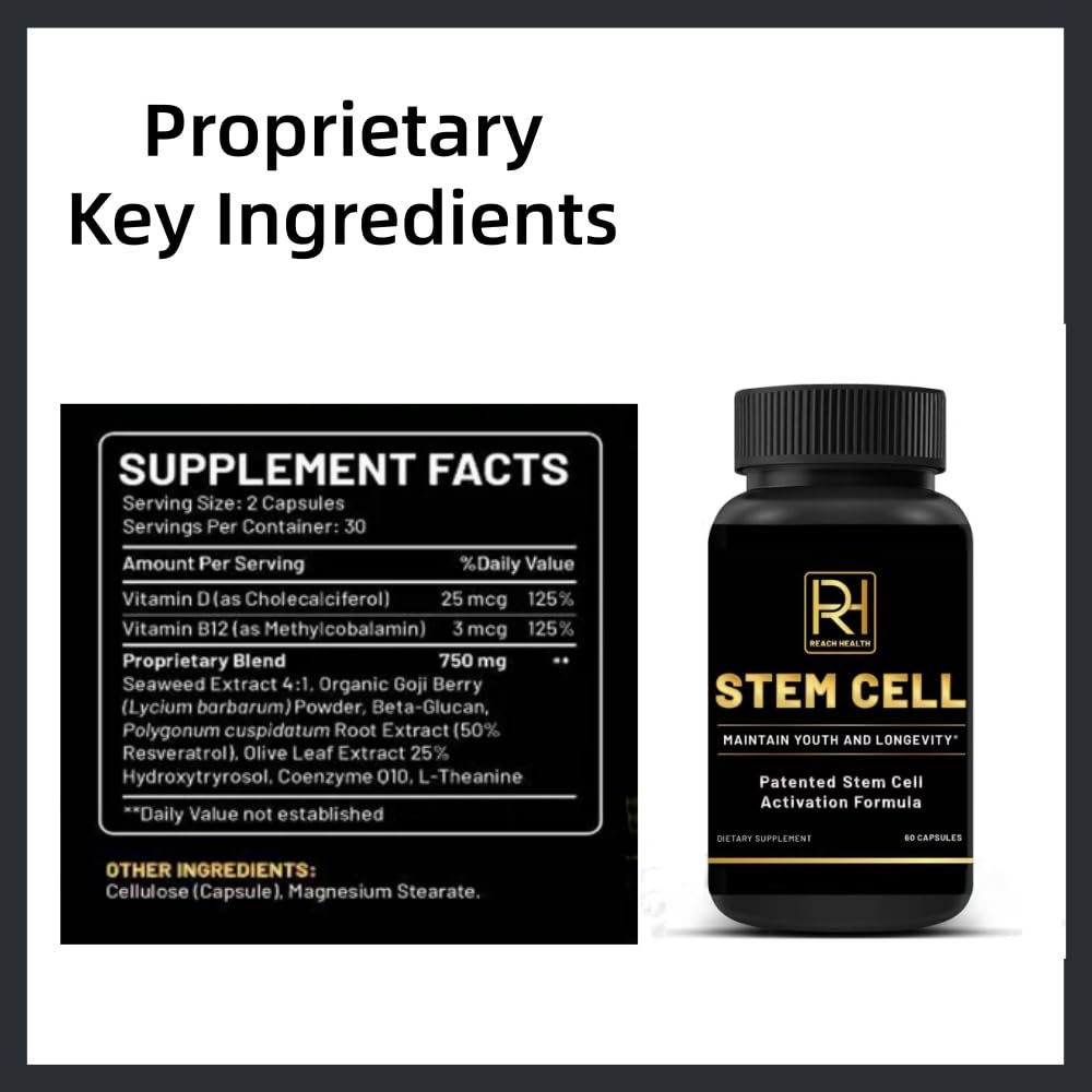 REACH HEALTH goji berry ingredients, antioxidant-rich blend visible.