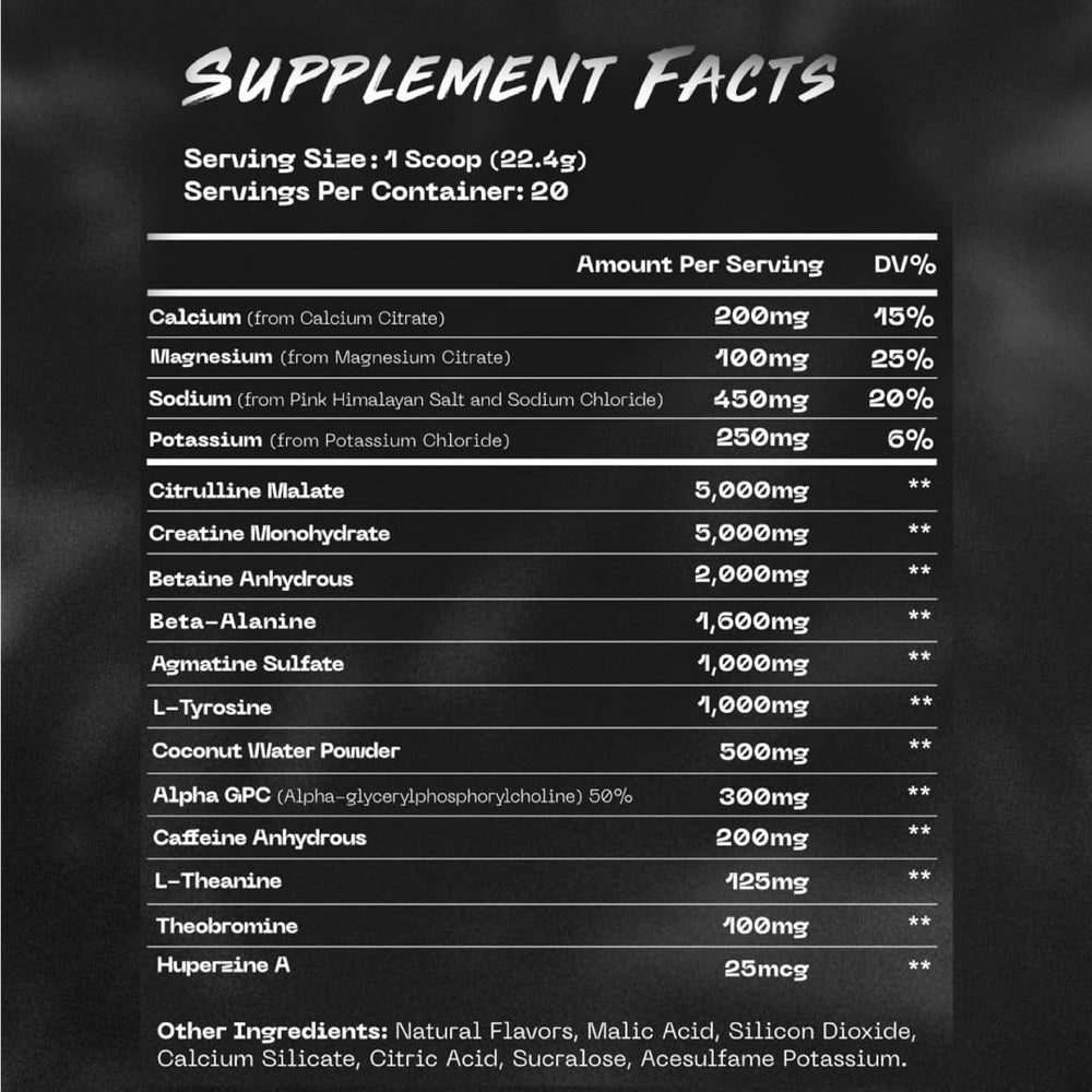 REACH Supplements Pre Workout electrolyte matrix supports hydration and endurance.