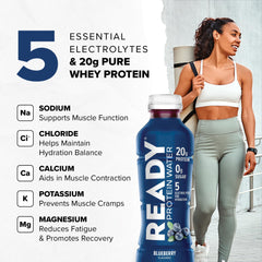 Ready Clear Protein Water zero sugar bottle highlights light nutrition