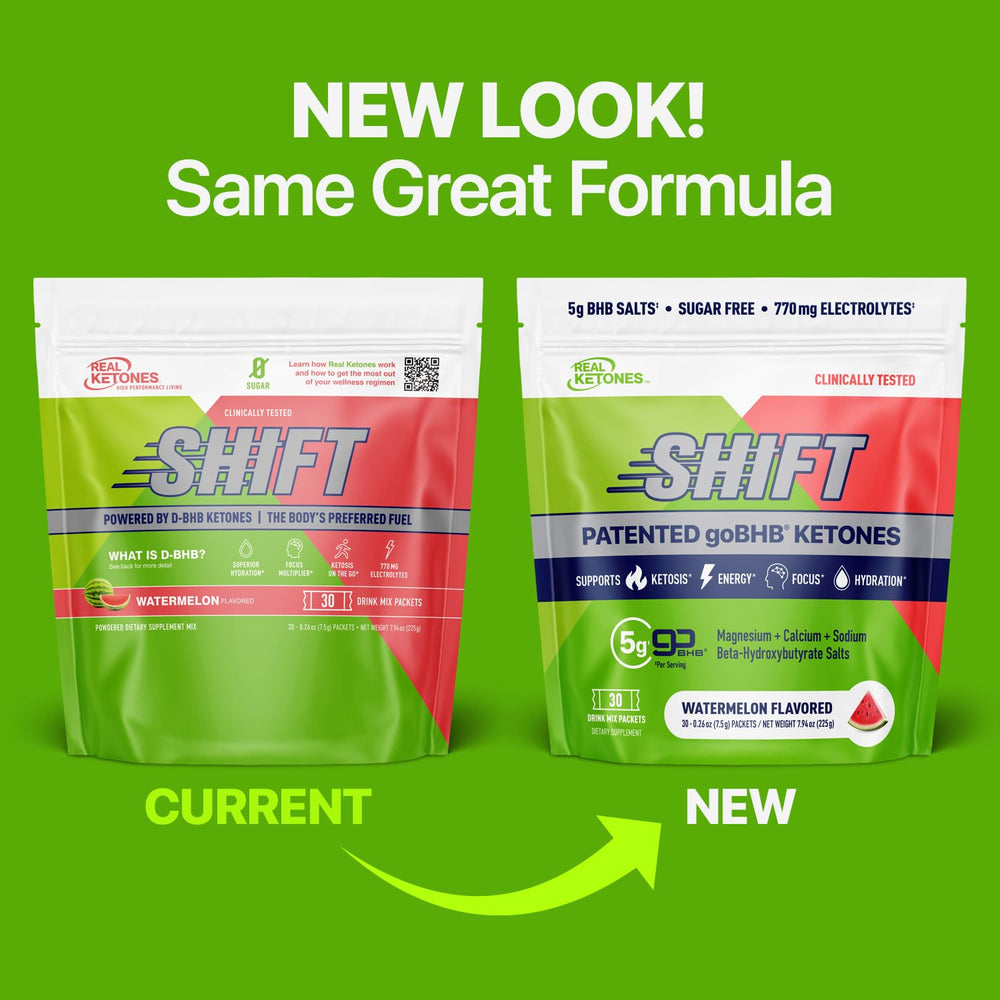 Real Ketones BHB scoop dispensing powder for quick mix and hydration.