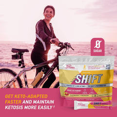 Real Ketones BHB packets after mixing in a glass for a refreshing keto drink