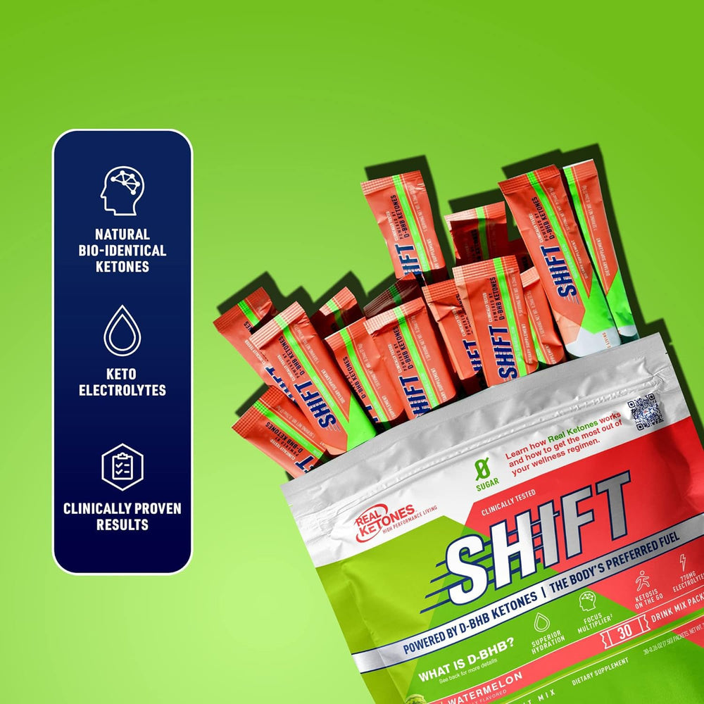Real Ketones hydration via glass pour of watermelon drink.
